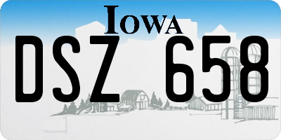 IA license plate DSZ658