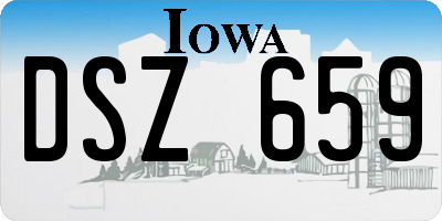 IA license plate DSZ659