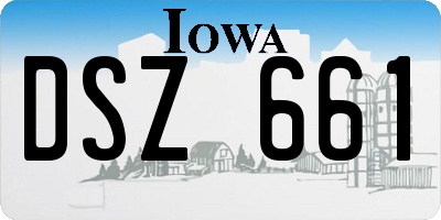 IA license plate DSZ661