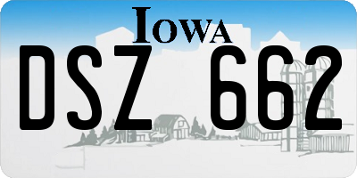 IA license plate DSZ662