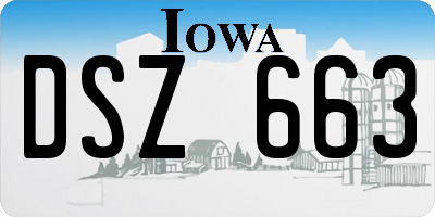 IA license plate DSZ663