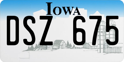 IA license plate DSZ675