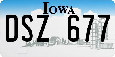IA license plate DSZ677