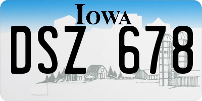 IA license plate DSZ678