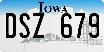 IA license plate DSZ679