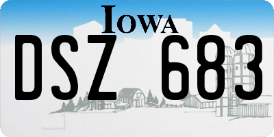 IA license plate DSZ683