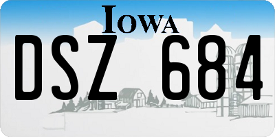 IA license plate DSZ684
