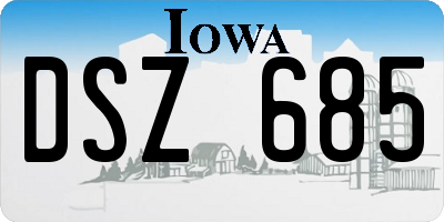 IA license plate DSZ685