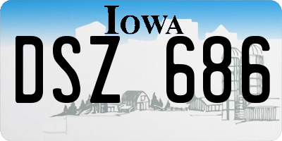 IA license plate DSZ686