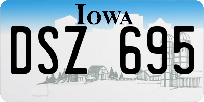 IA license plate DSZ695