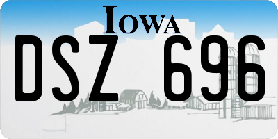 IA license plate DSZ696