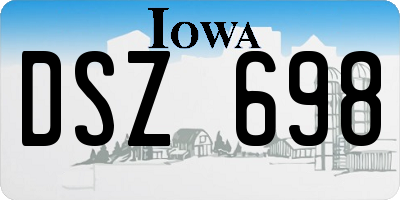 IA license plate DSZ698