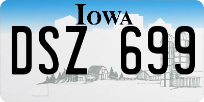 IA license plate DSZ699