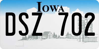 IA license plate DSZ702