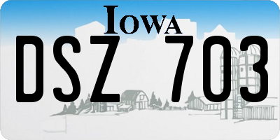 IA license plate DSZ703