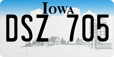 IA license plate DSZ705