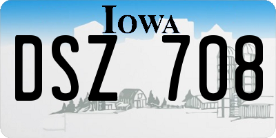 IA license plate DSZ708