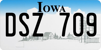 IA license plate DSZ709