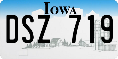 IA license plate DSZ719