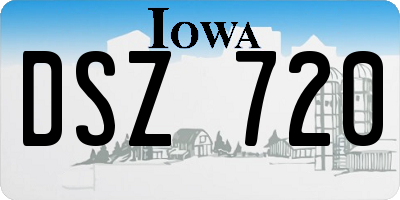 IA license plate DSZ720