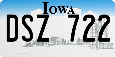 IA license plate DSZ722