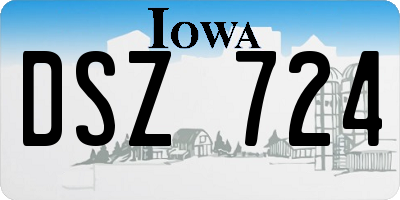 IA license plate DSZ724