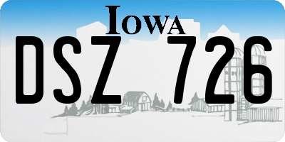 IA license plate DSZ726