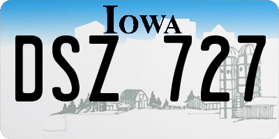 IA license plate DSZ727