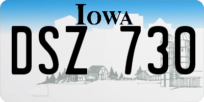 IA license plate DSZ730