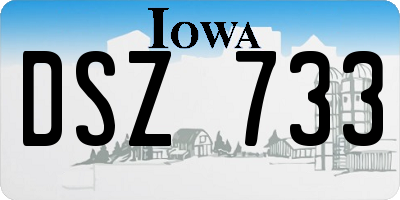 IA license plate DSZ733