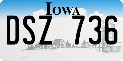 IA license plate DSZ736