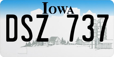 IA license plate DSZ737