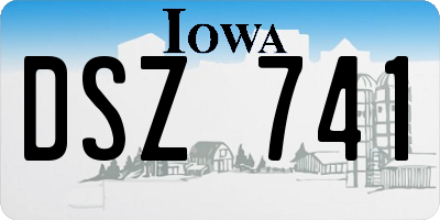 IA license plate DSZ741