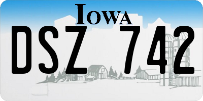 IA license plate DSZ742