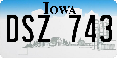 IA license plate DSZ743