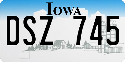 IA license plate DSZ745