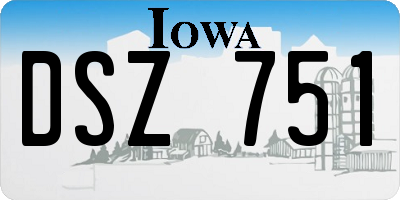 IA license plate DSZ751