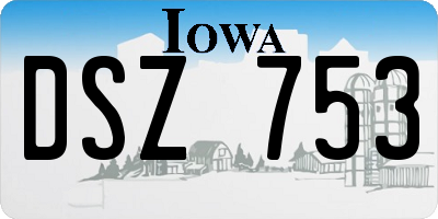 IA license plate DSZ753