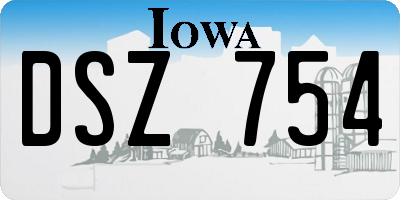 IA license plate DSZ754