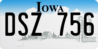 IA license plate DSZ756