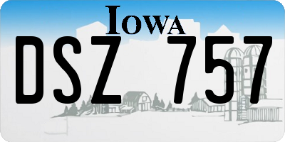 IA license plate DSZ757