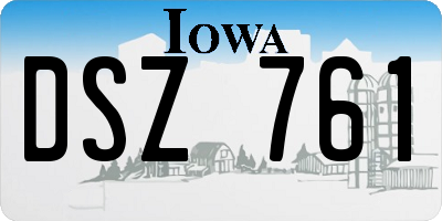 IA license plate DSZ761