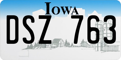 IA license plate DSZ763