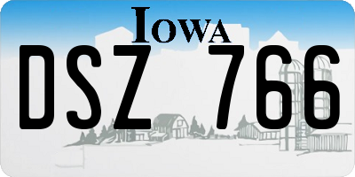 IA license plate DSZ766