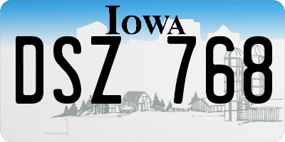 IA license plate DSZ768