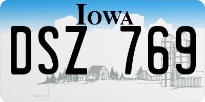 IA license plate DSZ769