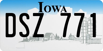 IA license plate DSZ771