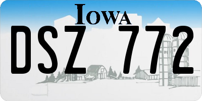 IA license plate DSZ772