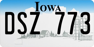 IA license plate DSZ773