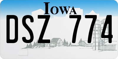 IA license plate DSZ774
